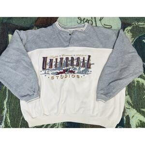 Vintage Rare 90s Universal Studios Pullover Crew Sweater XL “Lights, Camera, Act